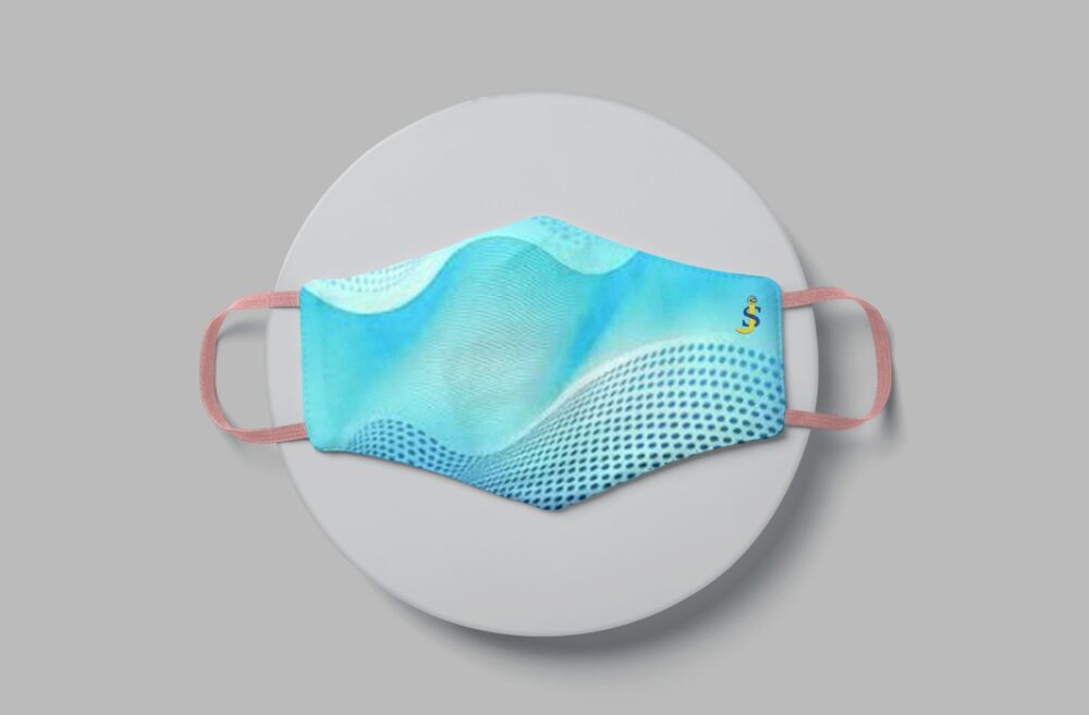 Face Mask Kids style 2 cotton and chiffon and natural silk
